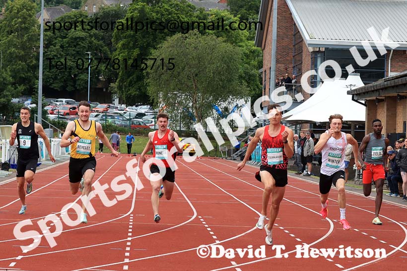 Decathlon 100 metres, 2024 EAP International Combined events, Hewcham, Northumberland.  Photo: David T. Hewitson/Sports for All Pics